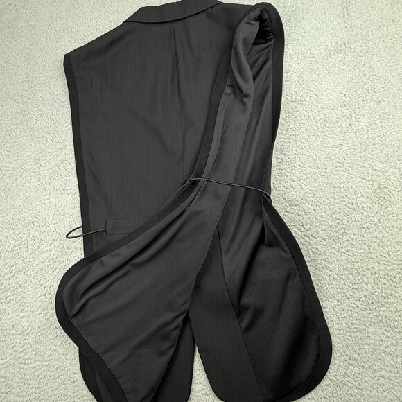 Wear Salad Vest Womens One Size Black Open Side Blazer Jacket Poncho Mens Unisex - Picture 5 of 10